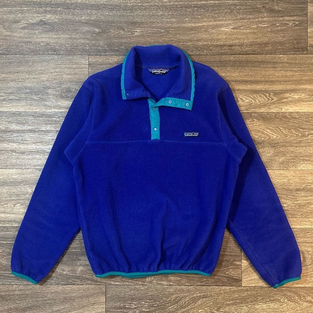 Vintage Patagonia Fleece Sweatshirt 1980 Snap Button Jacket USA Made 25541 Small